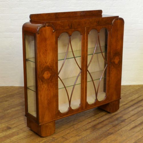 art deco walnut cabinet - CATEGORY: ANTIQUE CABINETS - DATED 1930
