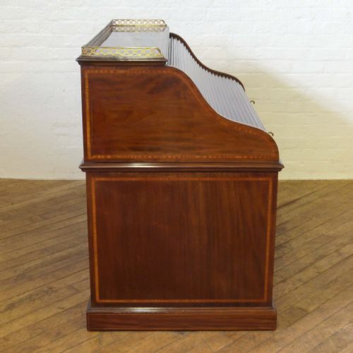 VICTORIAN MAHOGANY ROLL TOP DESK - ADDITIONAL PHOTO 10