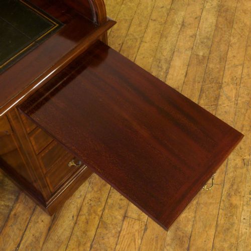 VICTORIAN MAHOGANY ROLL TOP DESK - ADDITIONAL PHOTO 12