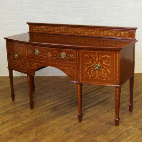 edwardian inlaid mahogany sideboard - CATEGORY: ANTIQUE SIDEBOARDS - DATED EDWARDIAN