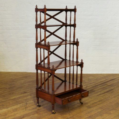 REGENCY MAHOGANY WHATNOT - ADDITIONAL PHOTO 4