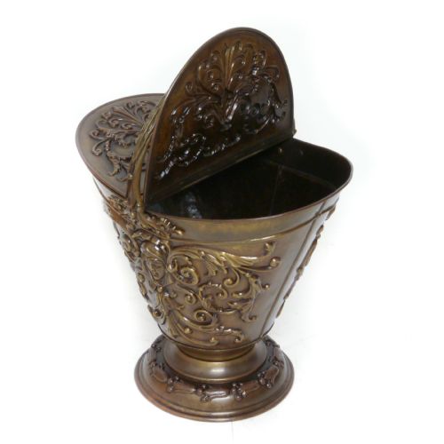 VICTORIAN BRASS COAL HELMET - ADDITIONAL PHOTO 1