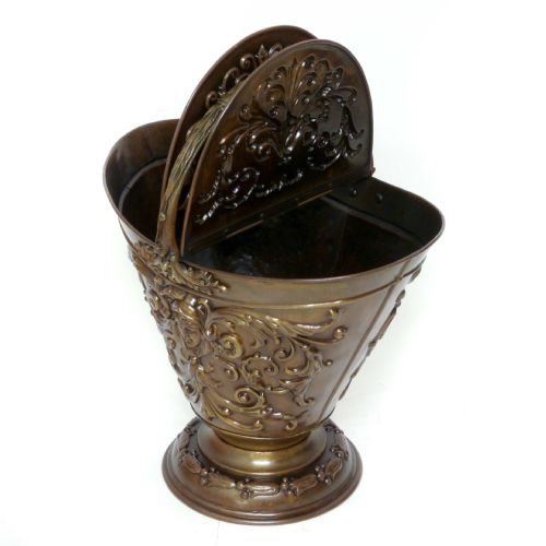 VICTORIAN BRASS COAL HELMET - ADDITIONAL PHOTO 5