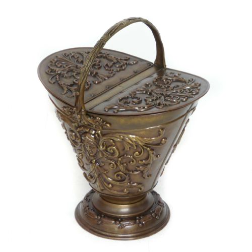 VICTORIAN BRASS COAL HELMET - ADDITIONAL PHOTO 8