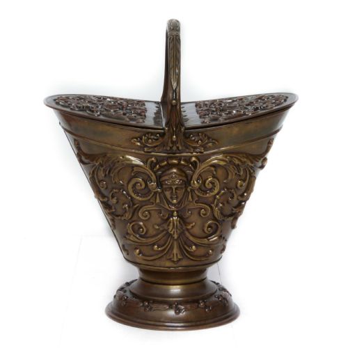 VICTORIAN BRASS COAL HELMET - ADDITIONAL PHOTO 9