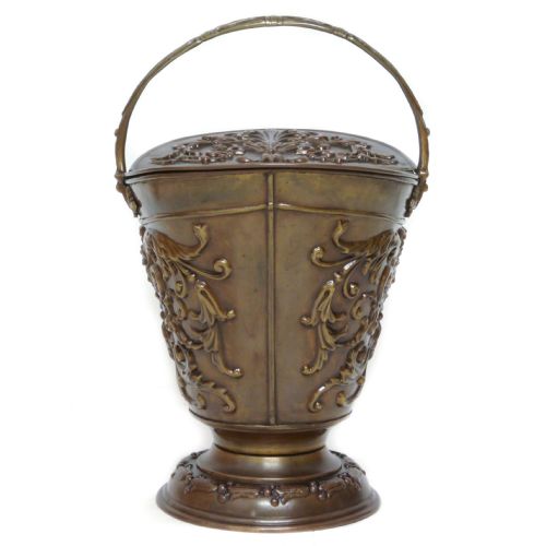 VICTORIAN BRASS COAL HELMET - ADDITIONAL PHOTO 13