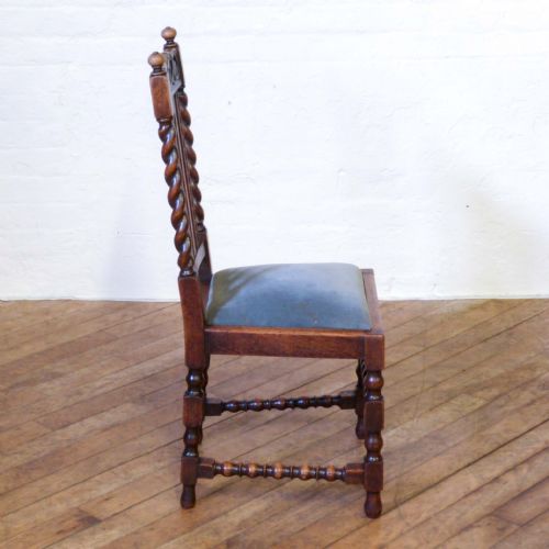 SET OF SIX OAK JACOBEAN STYLE CHAIRS - ADDITIONAL PHOTO 7