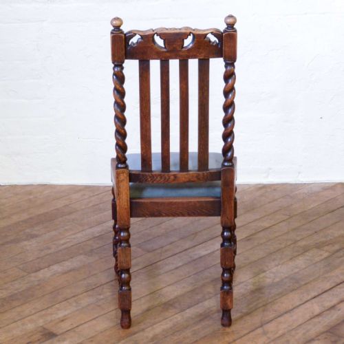 SET OF SIX OAK JACOBEAN STYLE CHAIRS - ADDITIONAL PHOTO 8