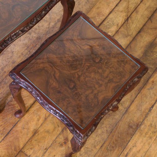 QUEEN ANNE STYLE WALNUT NEST OF TABLES - ADDITIONAL PHOTO 5