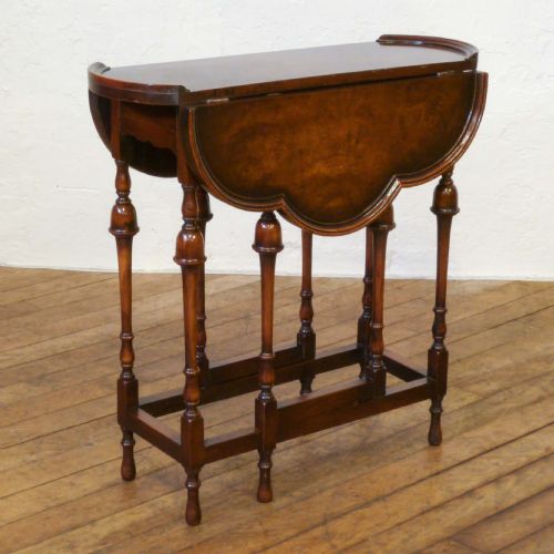 victorian walnut gateleg table - CATEGORY: ANTIQUE TABLES - DATED 1890