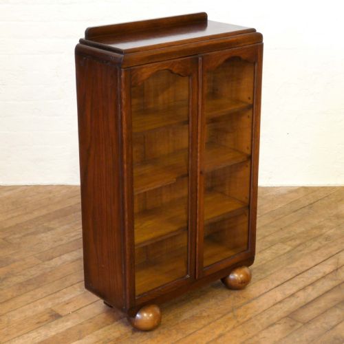 art deco oak bookcase - CATEGORY: ANTIQUE BOOKCASES - DATED 1930