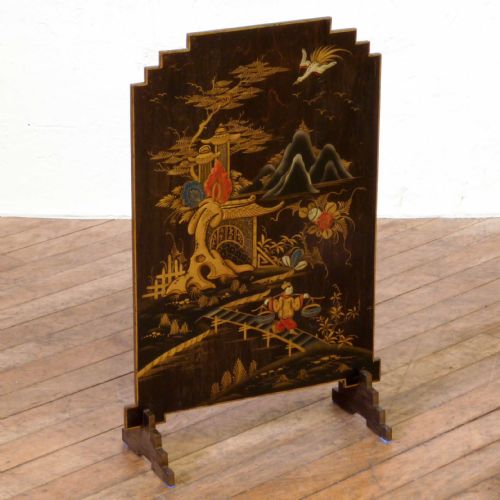 art deco chinoiserie screen - CATEGORY: ANTIQUE MISCELLANEOUS - DATED 1930