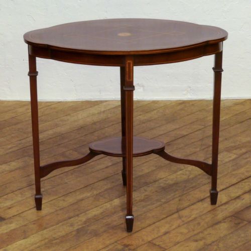 EDWARDIAN MAHOGANY INLAID OCCASIONAL TABLE - ADDITIONAL PHOTO 1
