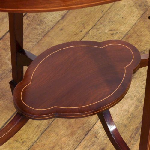EDWARDIAN MAHOGANY INLAID OCCASIONAL TABLE - ADDITIONAL PHOTO 5