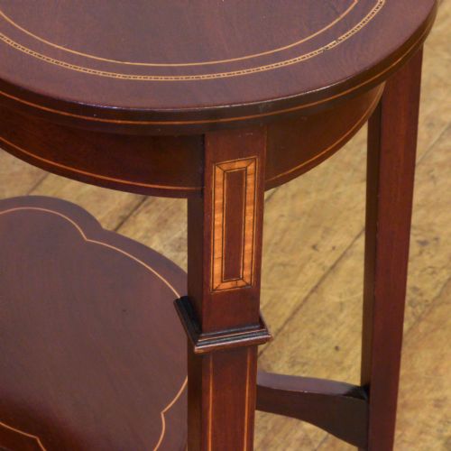 EDWARDIAN MAHOGANY INLAID OCCASIONAL TABLE - ADDITIONAL PHOTO 6
