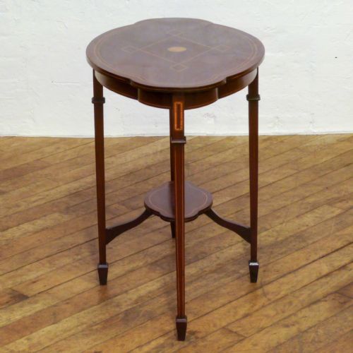 EDWARDIAN MAHOGANY INLAID OCCASIONAL TABLE - ADDITIONAL PHOTO 8