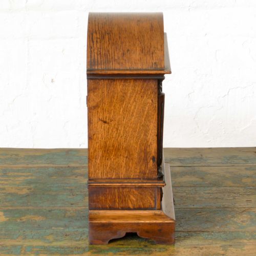 VICTORIAN OAK MANTEL CLOCK - ADDITIONAL PHOTO 3