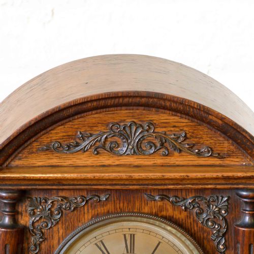 VICTORIAN OAK MANTEL CLOCK - ADDITIONAL PHOTO 5