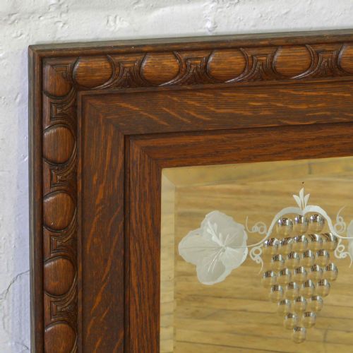PAIR OF VICTORIAN OAK MIRRORS - ADDITIONAL PHOTO 3