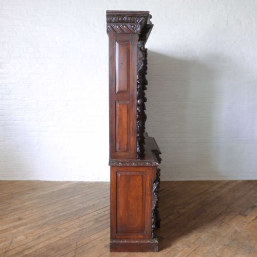 VICTORIAN OAK BREAKFRONT BOOKCASE - ADDITIONAL PHOTO 11