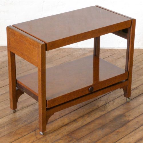 art deco walnut tea trolley - CATEGORY: ANTIQUE MISCELLANEOUS - DATED 1930
