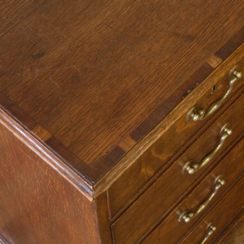 GEORGIAN OAK CHEST OF DRAWERS - ADDITIONAL PHOTO 4