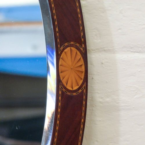 EDWARDIAN MAHOGANY WALL MIRROR - ADDITIONAL PHOTO 1