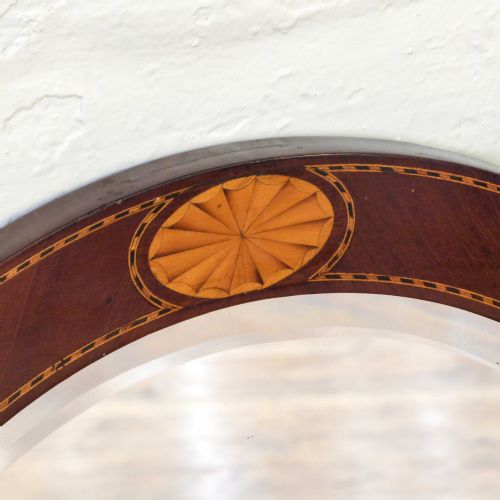EDWARDIAN MAHOGANY WALL MIRROR - ADDITIONAL PHOTO 3