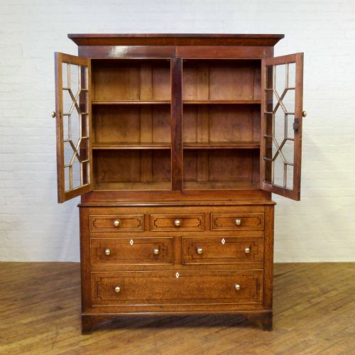 WELSH OAK AND MAHOGANY CUPBOARD - ADDITIONAL PHOTO 3
