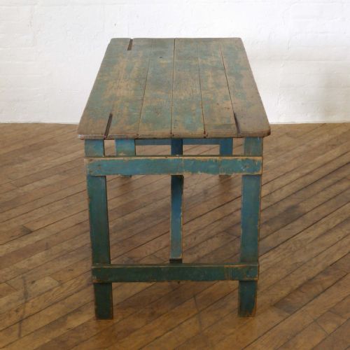 VICTORIAN PAINTED PINE TRESTLE TABLE - ADDITIONAL PHOTO 2