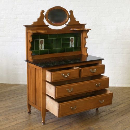 EDWARDIAN BIRCH WASHSTAND - ADDITIONAL PHOTO 1