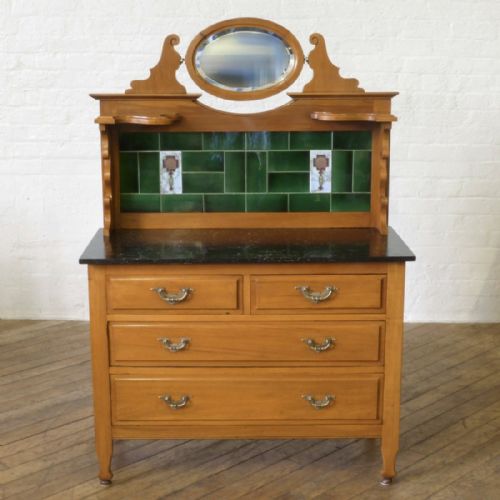 EDWARDIAN BIRCH WASHSTAND - ADDITIONAL PHOTO 6