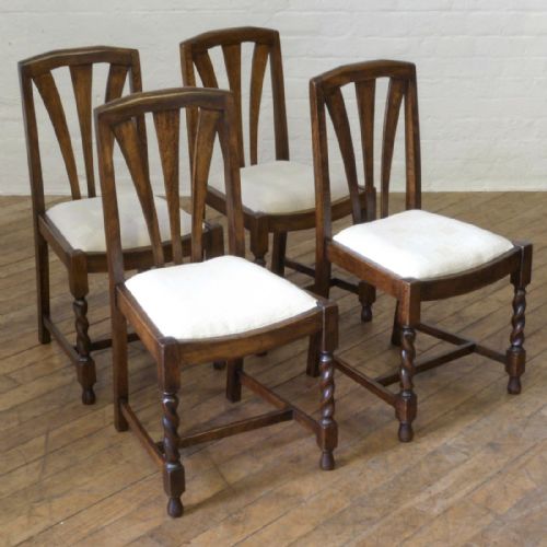 OAK DINING TABLE FOUR CHAIRS - ADDITIONAL PHOTO 1