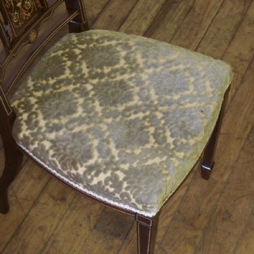SET OF FOUR EDWARDIAN MAHOGANY CHAIRS - ADDITIONAL PHOTO 3