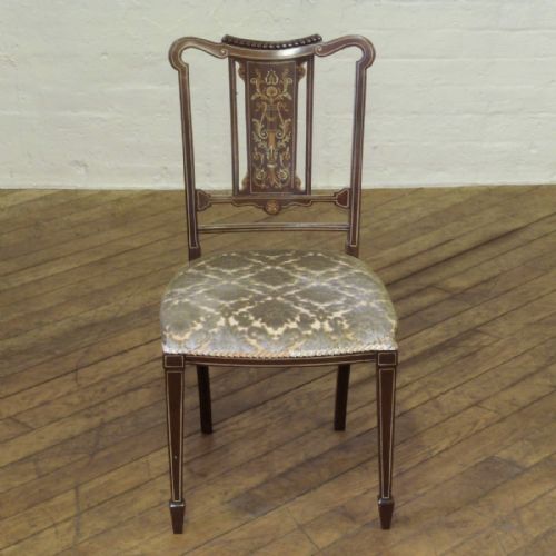 SET OF FOUR EDWARDIAN MAHOGANY CHAIRS - ADDITIONAL PHOTO 5