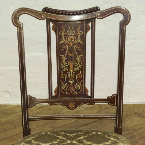SET OF FOUR EDWARDIAN MAHOGANY CHAIRS - ADDITIONAL PHOTO 6