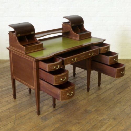 EDWARDIAN LADIES MAHOGANY WRITING DESK - ADDITIONAL PHOTO 5