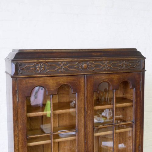 JACOBEAN STYLE OAK BUREAU BOOKCASE - ADDITIONAL PHOTO 11