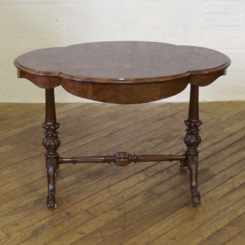 VICTORIAN WALNUT WINDOW TABLE - ADDITIONAL PHOTO 1