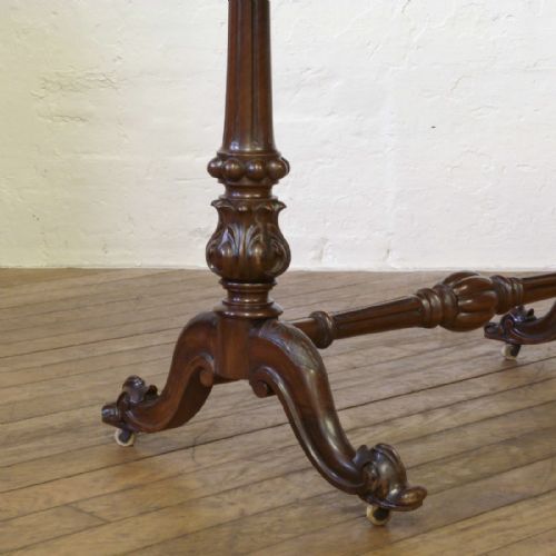 VICTORIAN WALNUT WINDOW TABLE - ADDITIONAL PHOTO 2