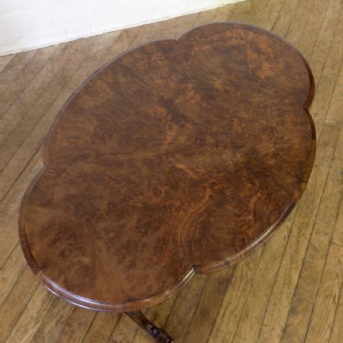 VICTORIAN WALNUT WINDOW TABLE - ADDITIONAL PHOTO 4