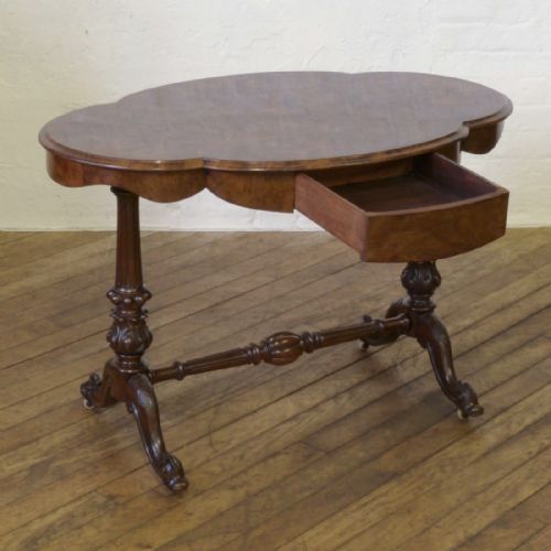 VICTORIAN WALNUT WINDOW TABLE - ADDITIONAL PHOTO 6