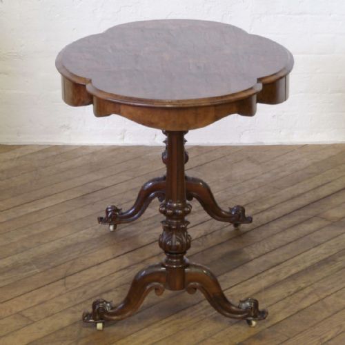 VICTORIAN WALNUT WINDOW TABLE - ADDITIONAL PHOTO 7