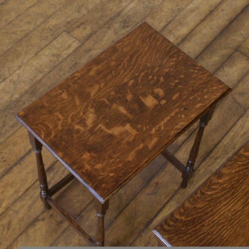 SMALL OAK NEST OF TABLES - ADDITIONAL PHOTO 7