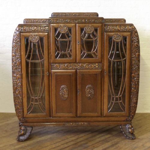 ART DECO OAK CABINET - ADDITIONAL PHOTO 4