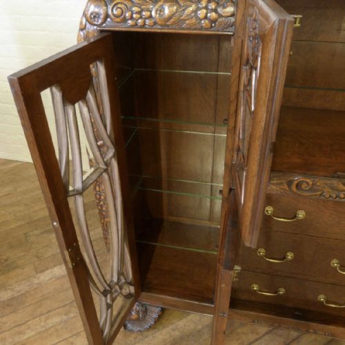 ART DECO OAK CABINET - ADDITIONAL PHOTO 5