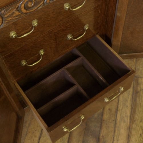 ART DECO OAK CABINET - ADDITIONAL PHOTO 9