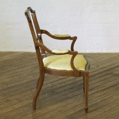 EDWARDIAN MAHOGANY ARMCHAIR - ADDITIONAL PHOTO 3