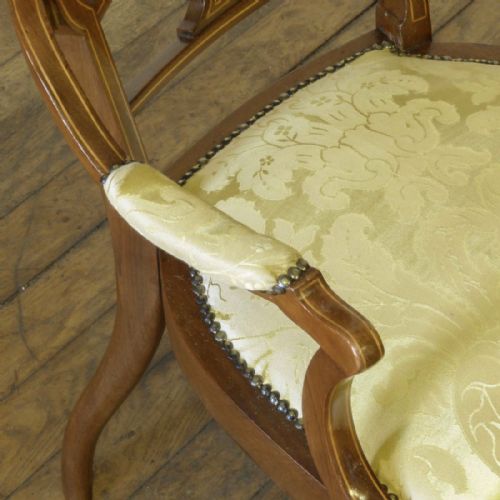 EDWARDIAN MAHOGANY ARMCHAIR - ADDITIONAL PHOTO 6