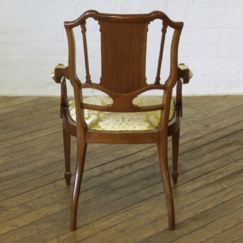 EDWARDIAN MAHOGANY ARMCHAIR - ADDITIONAL PHOTO 7